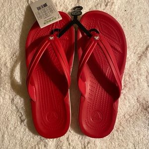 NWT Ladies CROCS Crocband Flip w/Athletic Stripe